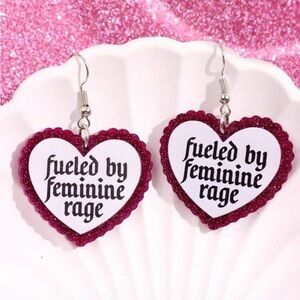 Heart-Shaped Pink Earrings